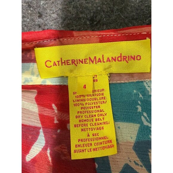 ASO CELEBS Iconic Flag Dress Silk Includes Belt RARE - Picture 10 of 10